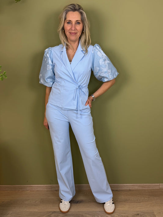 Triple Nine - Travel Blazer Léa Lichtblauw - 3910 - Peet kleding