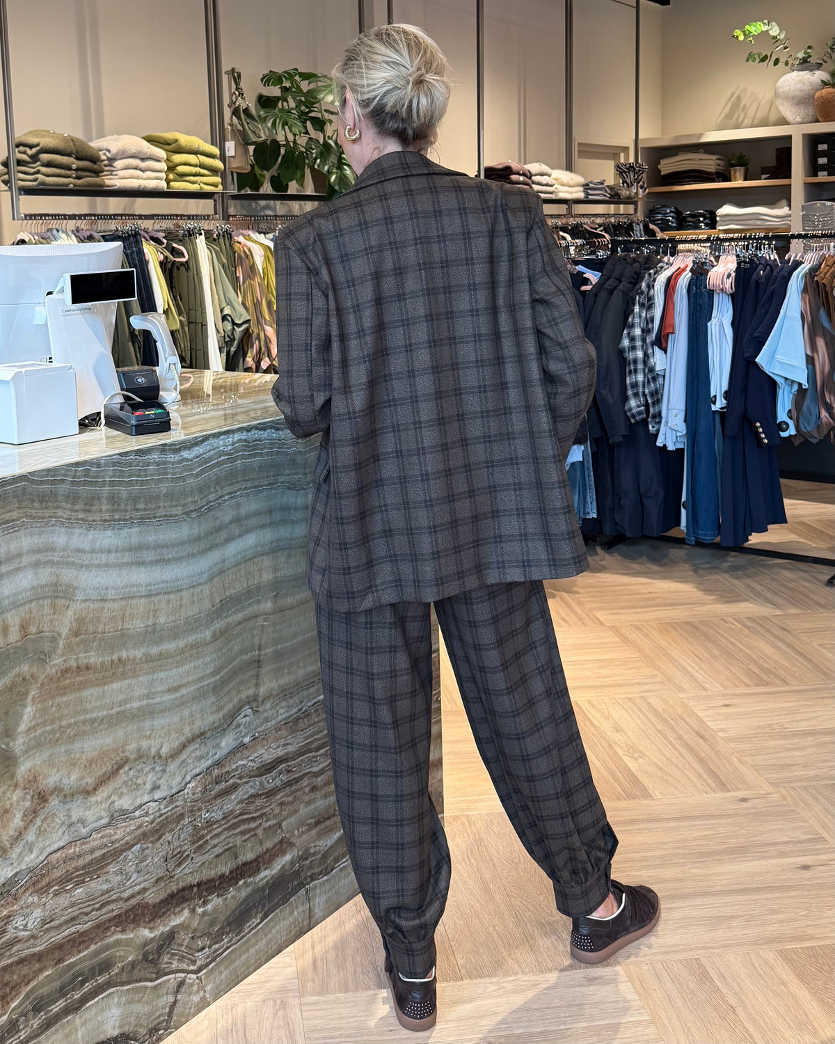 Blazer Lola Bruin Geruit