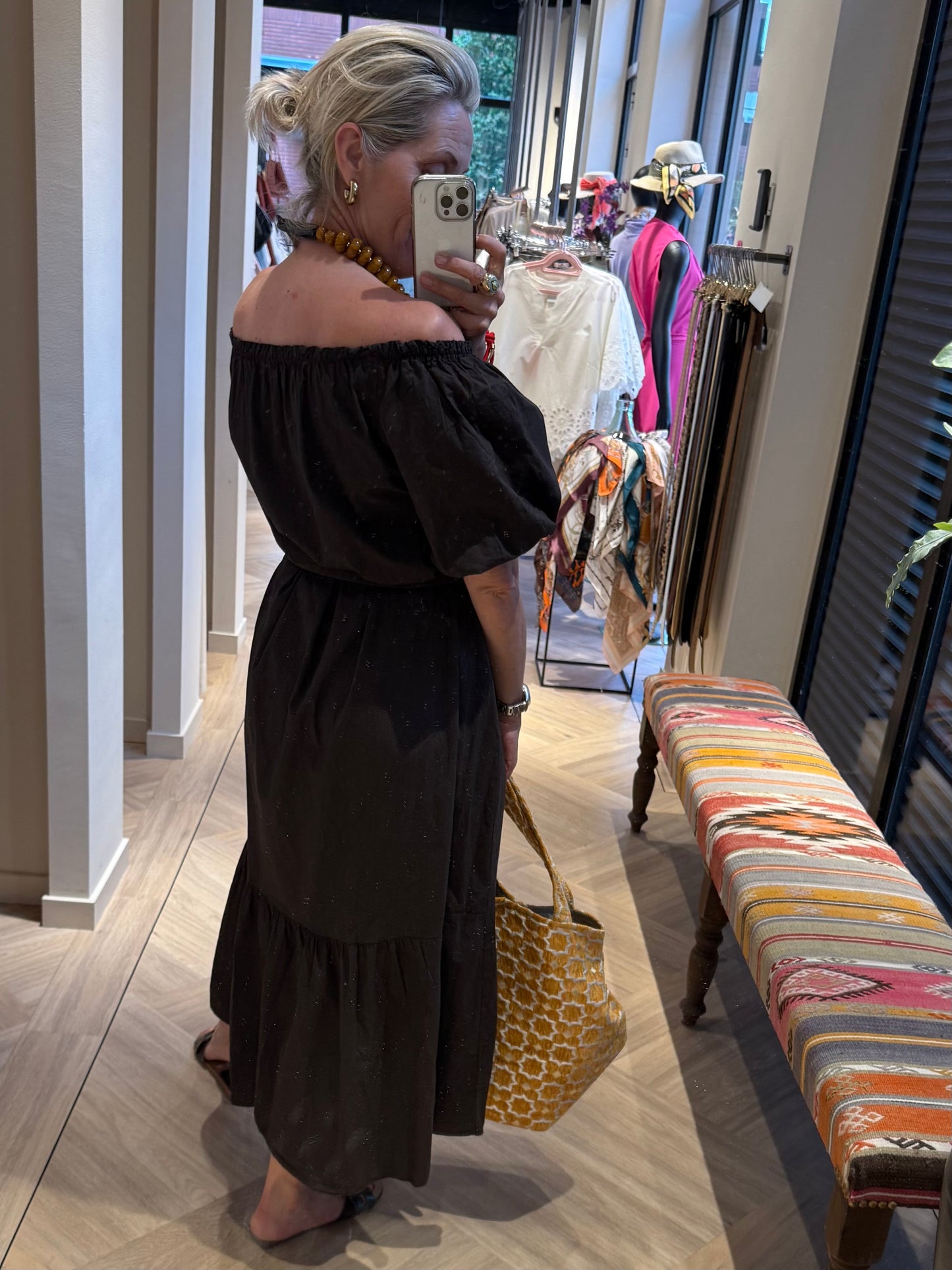 Jurk Roos Donkerbruin - Peet kleding