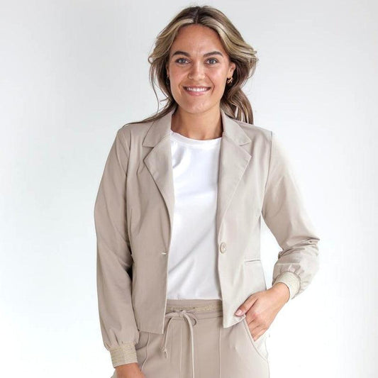 Triple Nine - Travel Blazer Golda Beige - 3907 - Peet kleding
