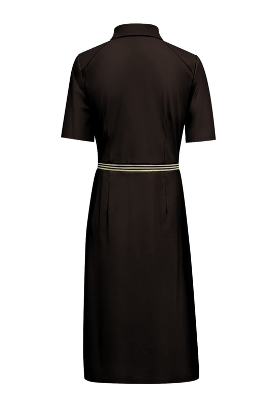 Triple Nine Travel Jurk Mia Donkerbruin - 51822 - Peet kleding