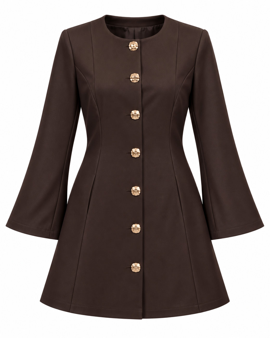 Jurk Viv Donkerbruin - Peet kleding