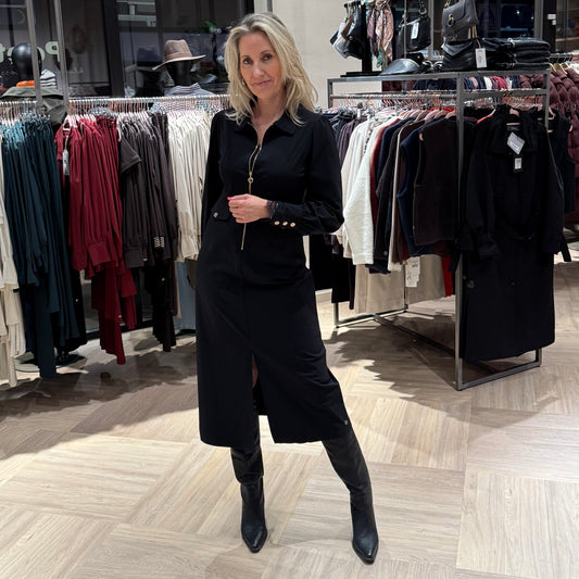 Triple Nine - Travel Jurk Melinna Zwart - 51814 - Peet kleding