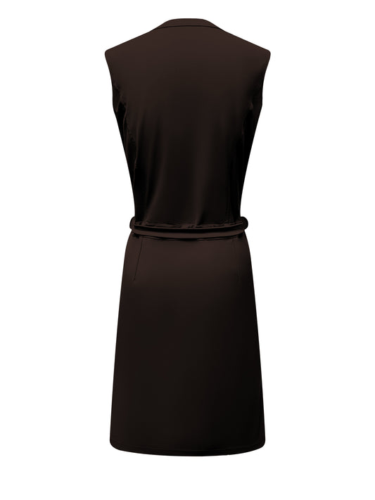 Triple Nine Travel Jurk Florence Donkerbruin - 51819 - Peet kleding