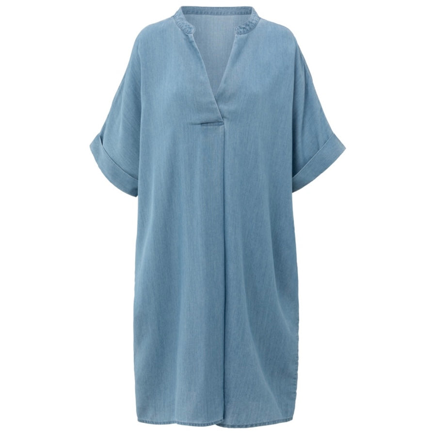 Yaya Jurk Chambray Blauw - Peet kleding