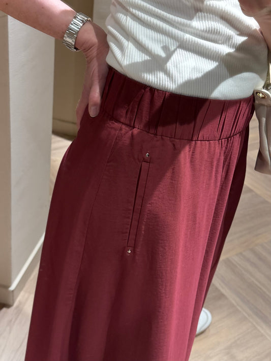 Rino & Pelle Tosca Midi Rok Merlot - Peet kleding