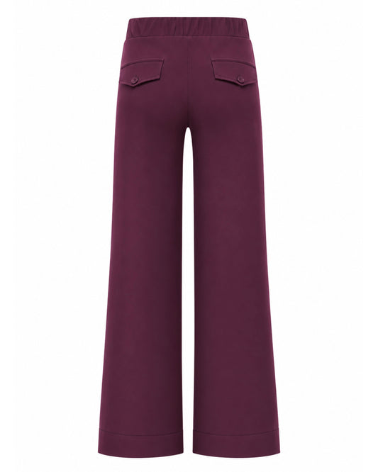 Triple Nine - Travel Broek Petra Aubergine - 2703 - Peet kleding