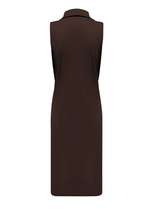 Triple Nine Travel Jurk June Donkerbruin - 51817 - Peet kleding