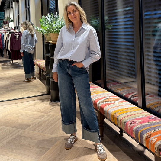 With Black Blouse Noa Lichtblauw - Peet kleding