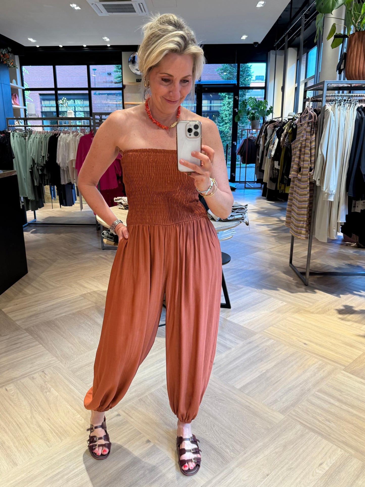 Jumpsuit strapless Parachute Roest - Peet kleding