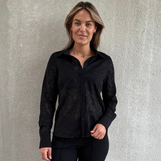 Triple Nine - Travel Blouse Butterfly Zwart - 5920 - Peet kleding