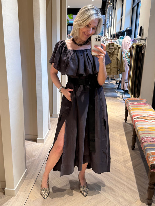 Copenhage Muse Jurk Molly Bruin - Peet kleding