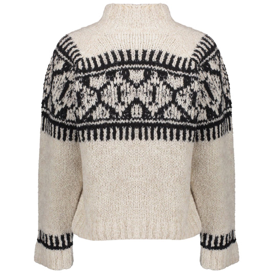 Geisha Trui Turtle Zand Zwart - Peet kleding