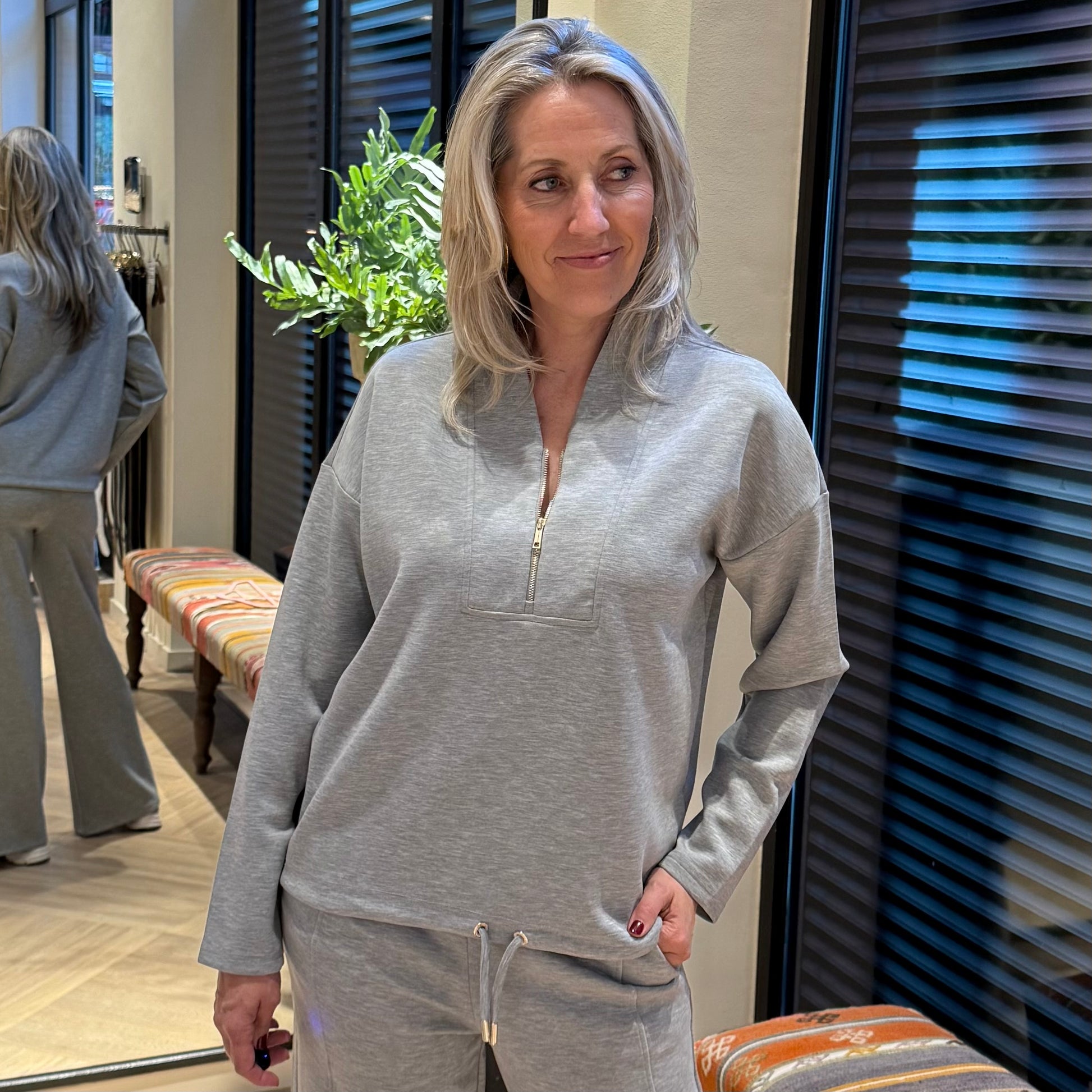 Rino & Pelle Sweater Dounia Grey Melange - Peet kleding