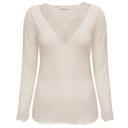 Triple Nine - Cashmere Top Lou Lou Beige - 9003 - Peet kleding