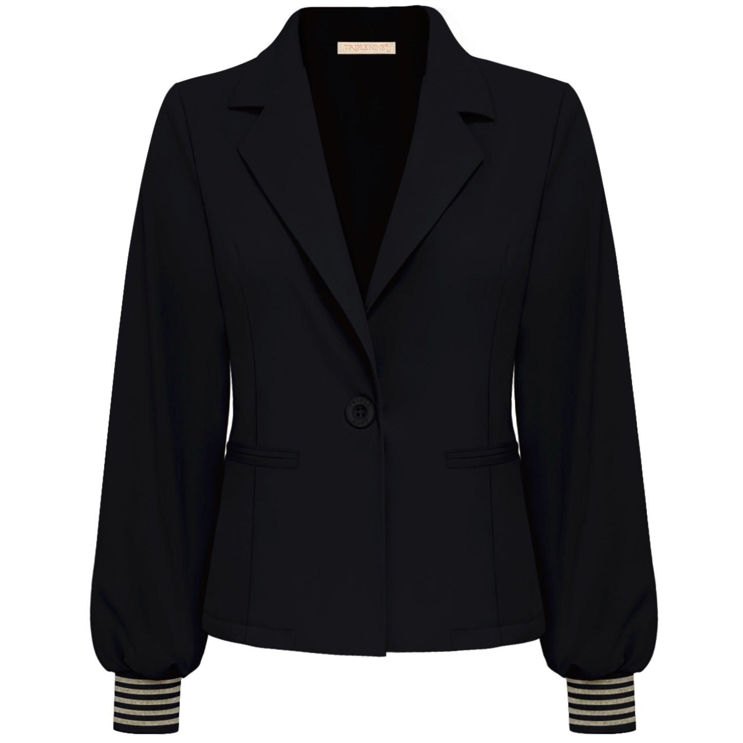 Triple Nine - Travel Blazer Golda Zwart - 3907 - Peet kleding