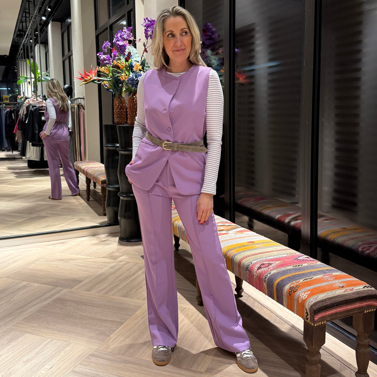 Azzurro Pantalon Pia Lila - Peet kleding