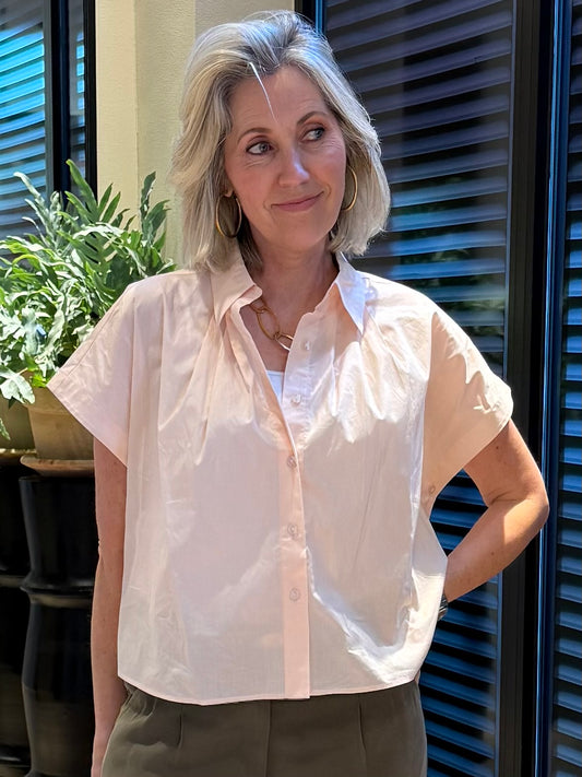 Yaya Blouse Zonder Mouw Peach - Peet kleding