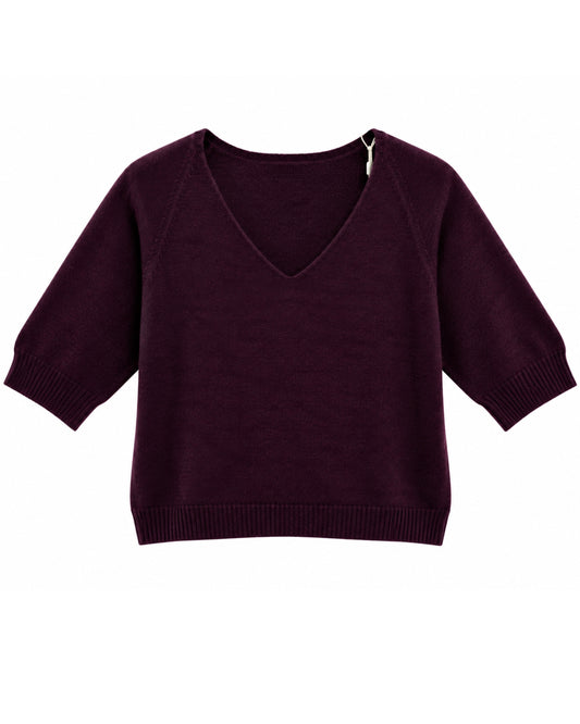 Triple Nine - Top Maartje Aubergine - Peet kleding