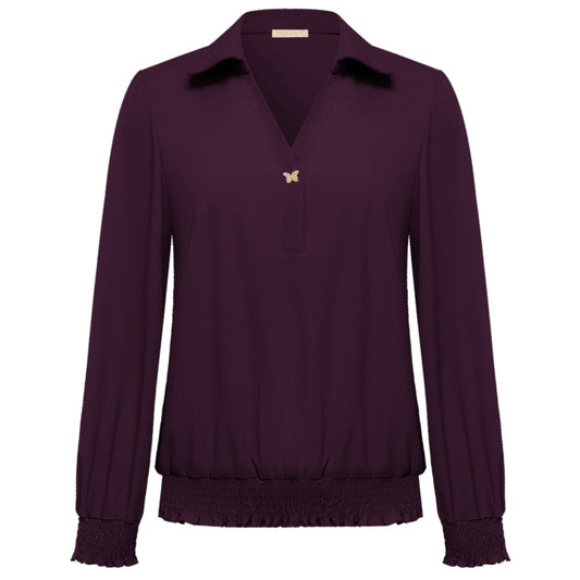 Triple Nine - Travel Top Bobby Aubergine - 6936 - Peet kleding