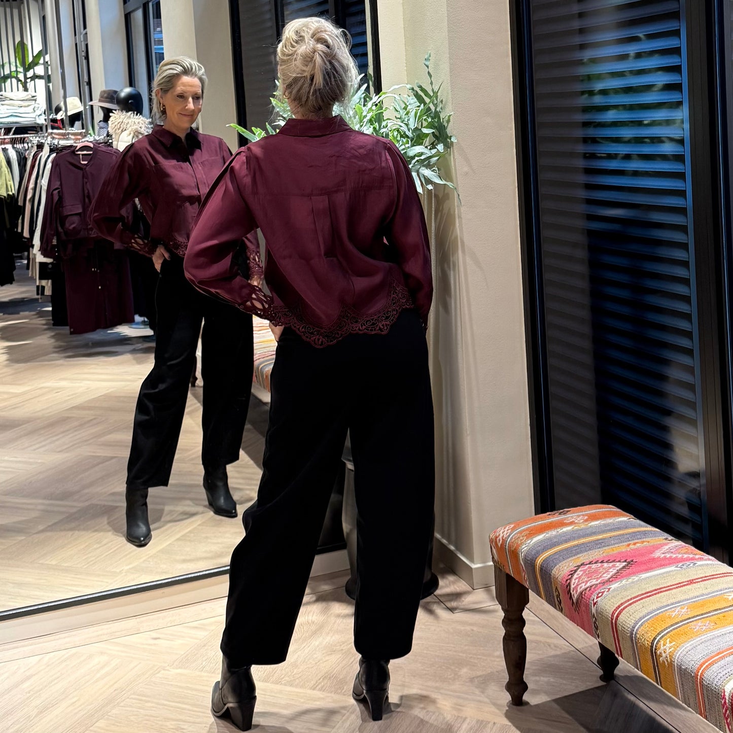 Copenhage Muse Blouse Molly Bordeaux - Peet kleding