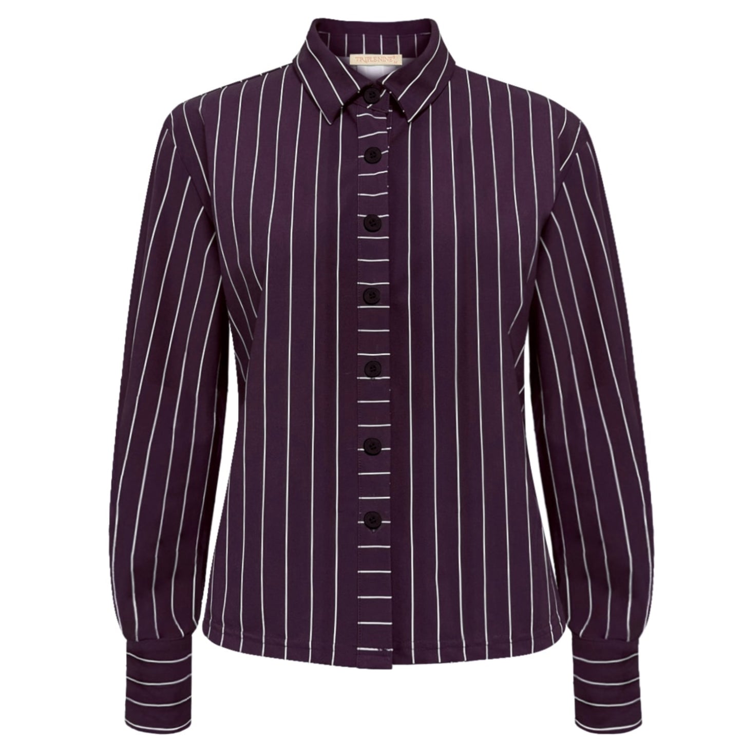 Triple Nine - Travel Blouse Chalke Aubergine - 5921 - Peet kleding