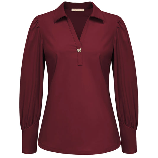 Triple Nine - Travel Top Lise Bordeaux - 6930 - Peet kleding
