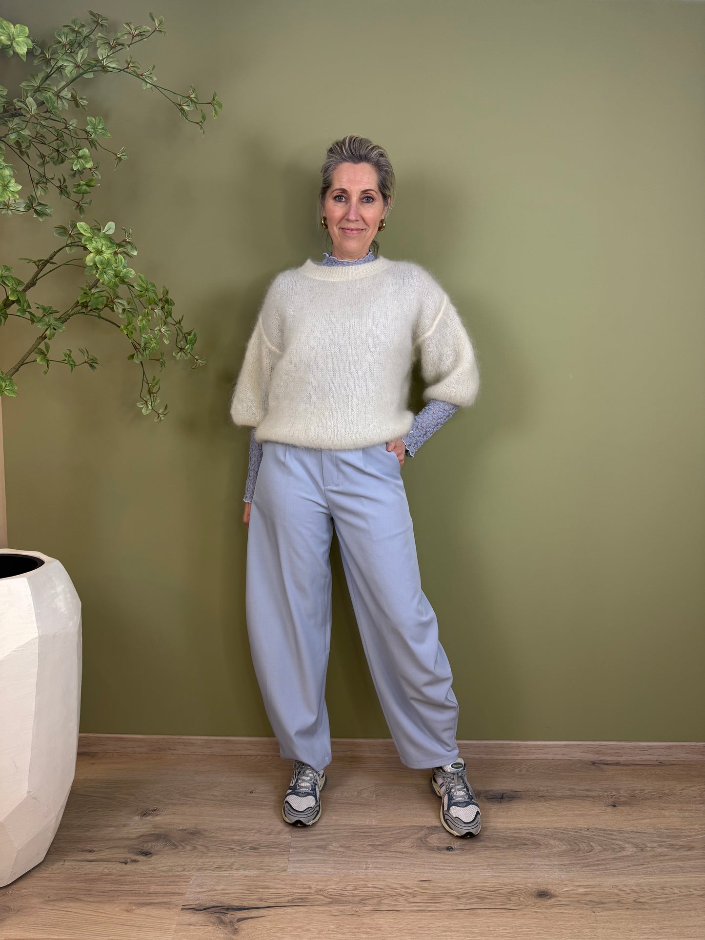 Ambika Broek Nina Barrel Lichtblauw - Peet kleding