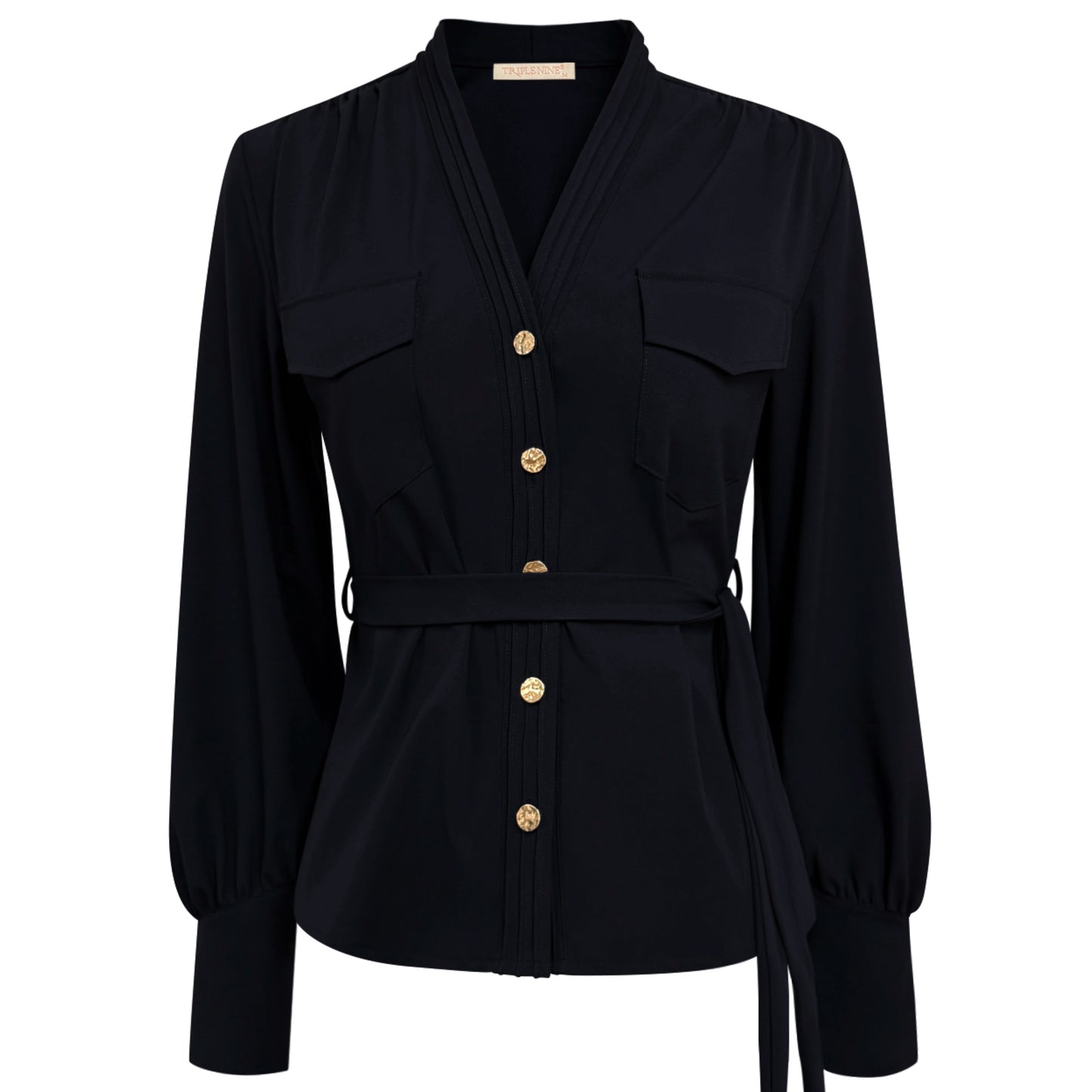 Triple Nine - Travel Blouse Megan Zwart - 5926 - Peet kleding
