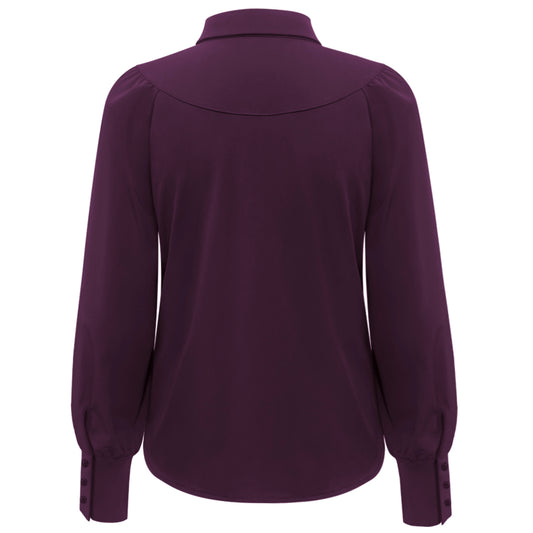 Triple Nine - Travel Blouse Moon Aubergine - 5919 - Peet kleding