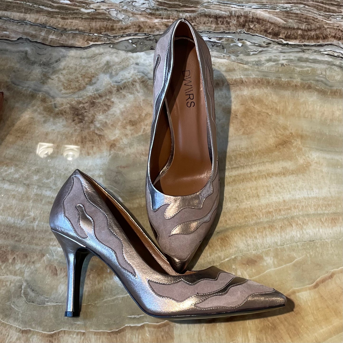 Dwars Pump Mikonos Metalic - Peet kleding