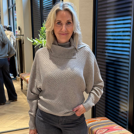 Yaya Rib Trui Met Kraag - Peet kleding