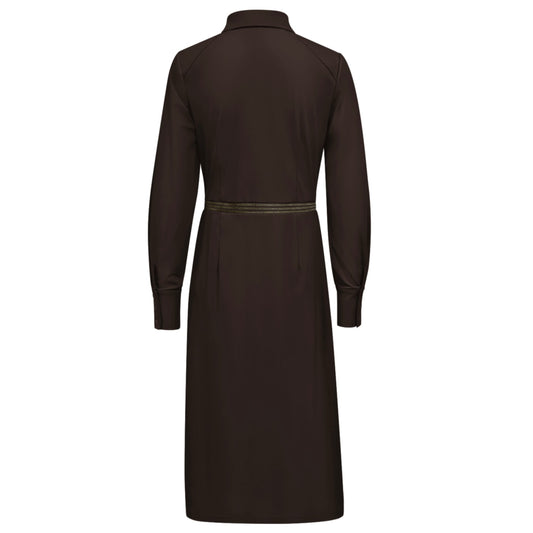 Triple Nine - Travel Jurk Cameron Donkerbruin - 51811 - Peet kleding