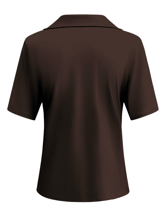Triple Nine Travel Top Monica Donkerbruin - 6945 - Peet kleding