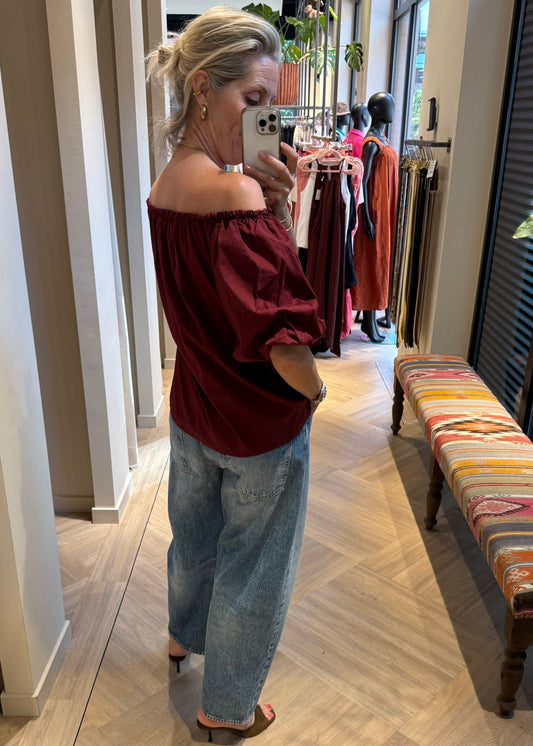 Balloon Top Pika Bordeaux - Peet kleding