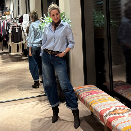 Basic Blouse Lisa Lichtblauw - Peet kleding