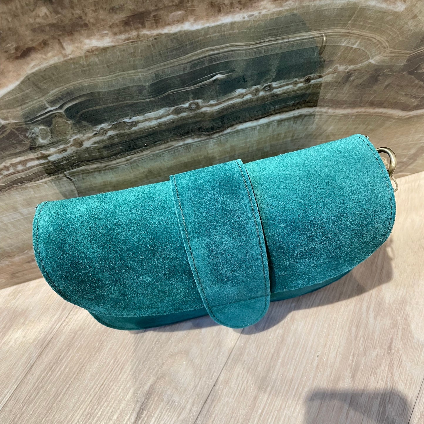 Tas Maan Suede Groen - Peet kleding