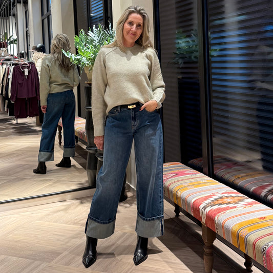 With Black Trui Andrea Zachtgroen - Peet kleding