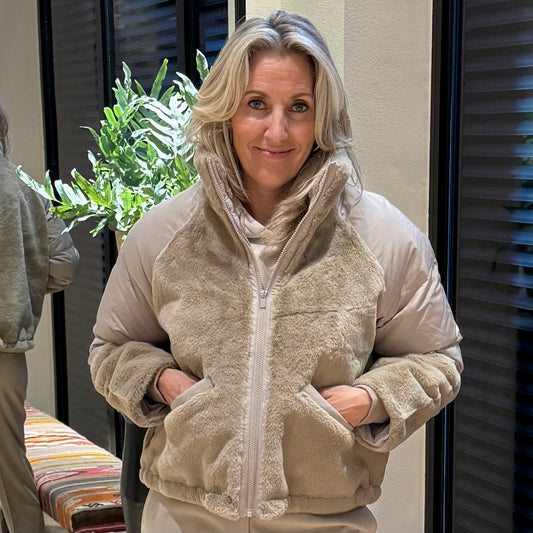Yaya Teddy Jacket Sand - Peet kleding