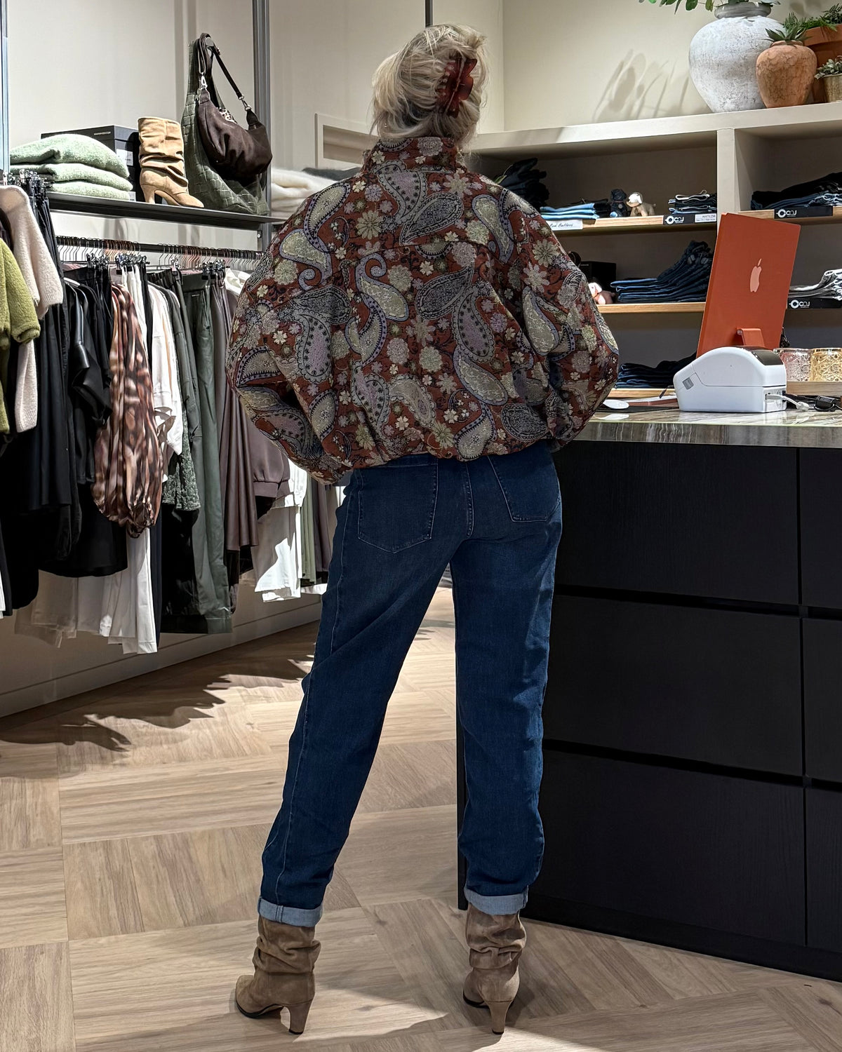Gobelin Bomber Paisley Roest - Peet kleding