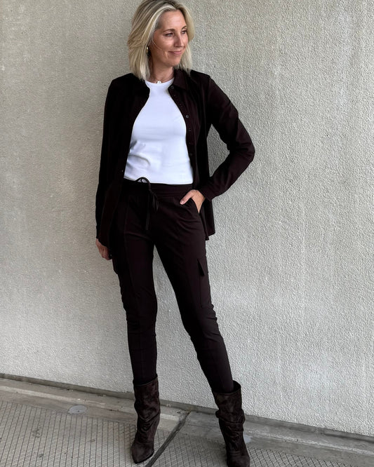 Triple Nine - Travel Blouse Mireille Donkerbruin - 4101 - Peet kleding