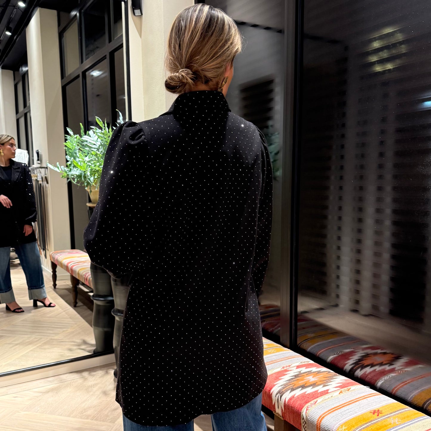 Blazer Leny Glitter Zwart - Peet kleding