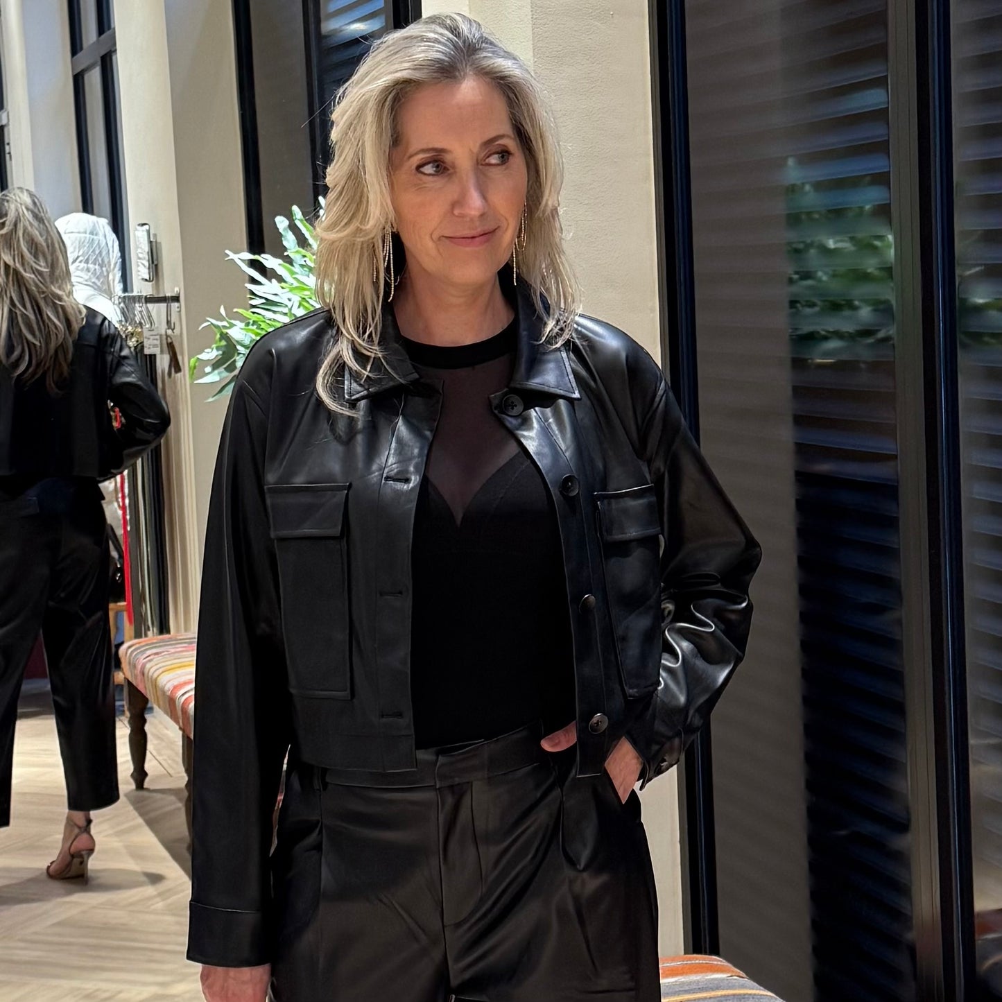 With Black Mesh Top Asta Zwart - Peet kleding