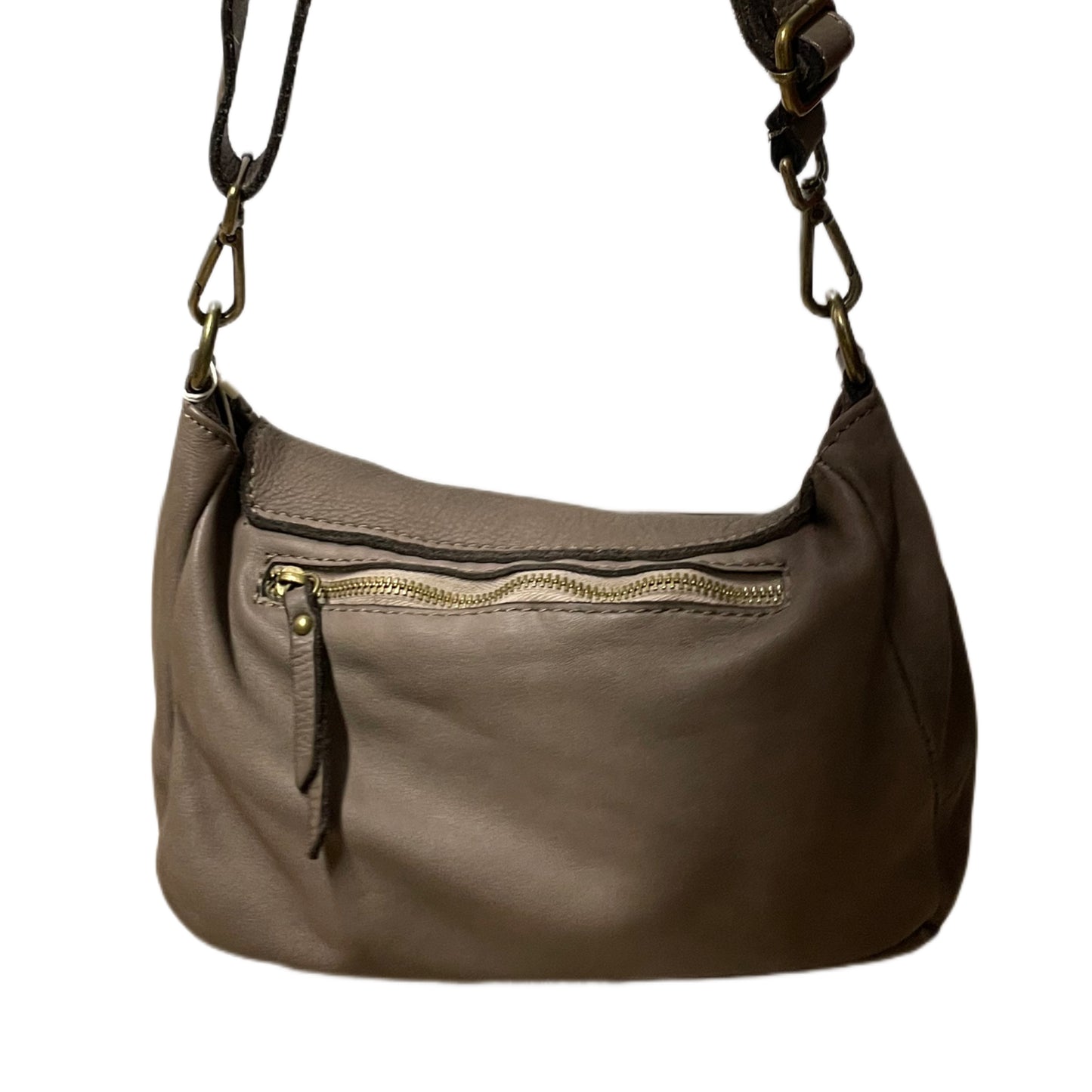 Tas Jeroma Leder Taupe - Peet kleding