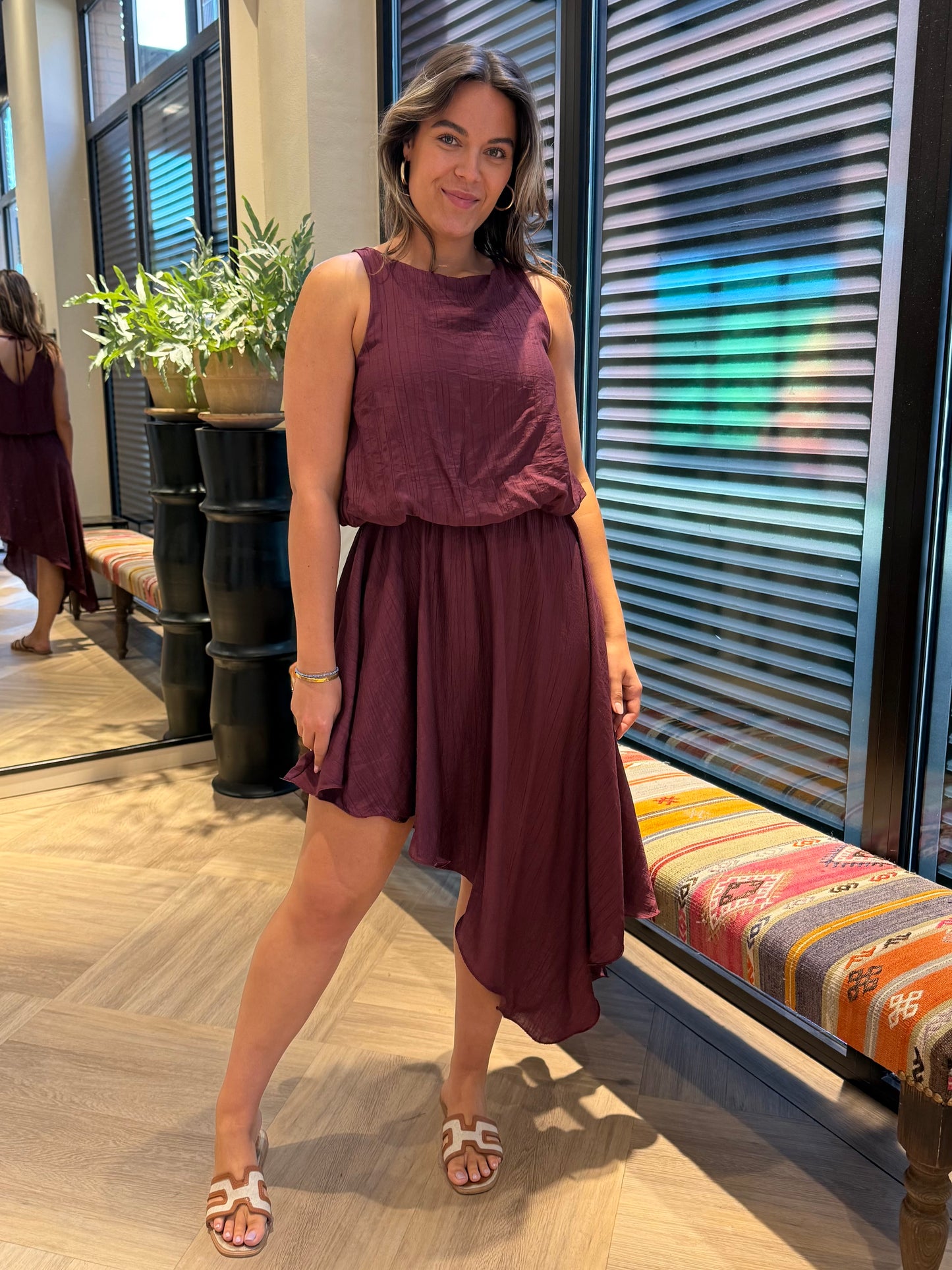 Jurk Lotte Aubergine - Peet kleding