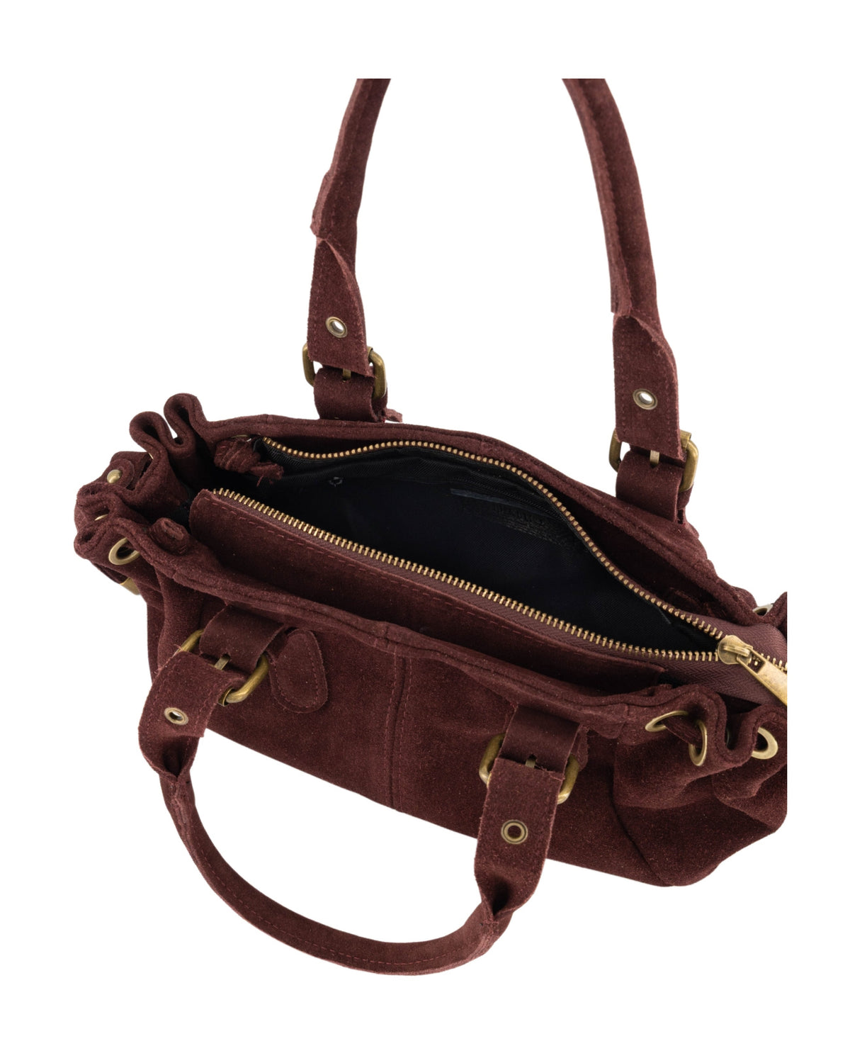 Tas Reva Suede Bordeaux - Peet kleding