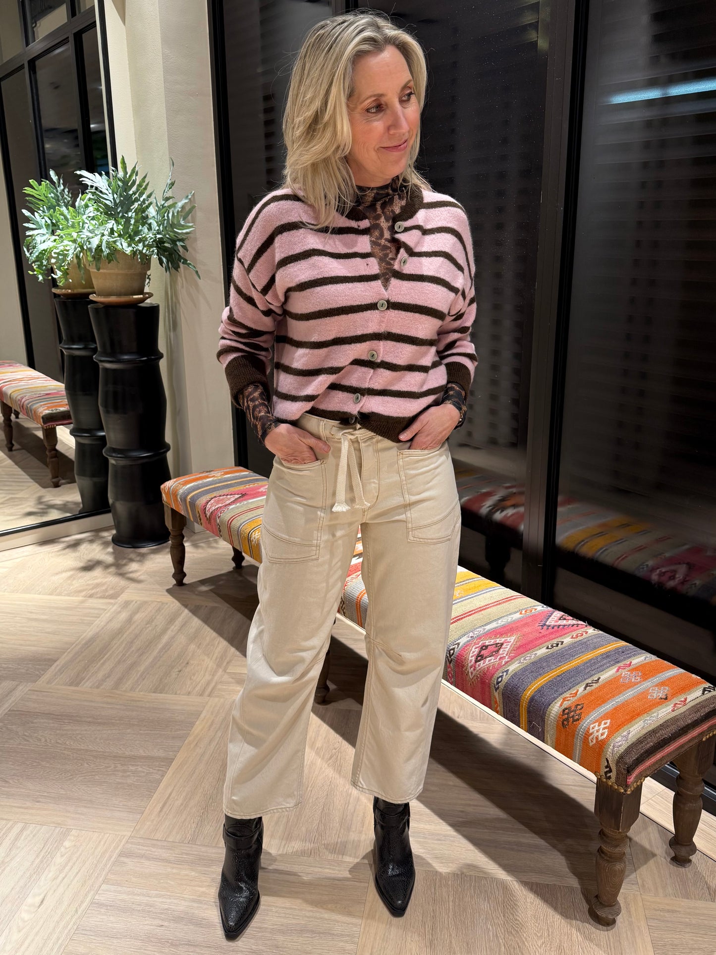 Top Basic Mesh Leopard - Peet kleding