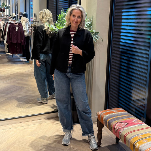 Ichi Vest Kate Quilted Zwart - Peet kleding