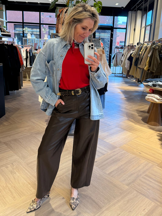 Geisha Blouse Denim Stones - Peet kleding