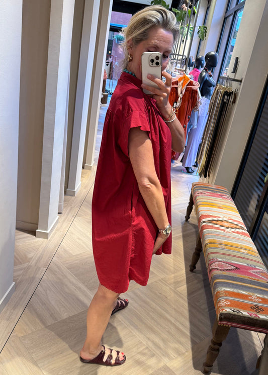 Jurk Katoo Cotton Rood - Peet kleding